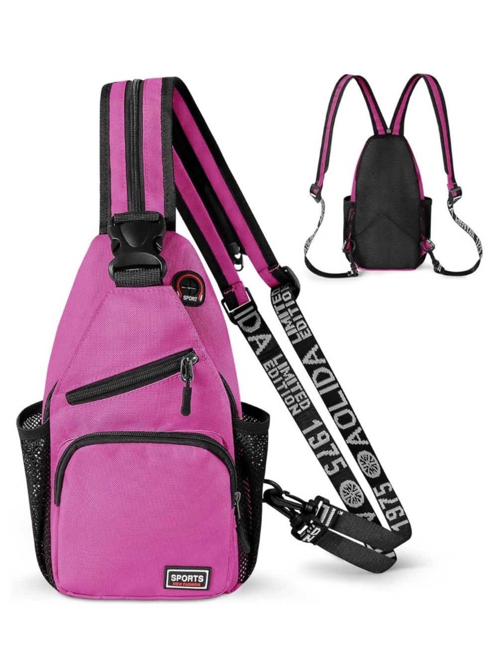 Convertible Purple Sling Bag Crossbody Backpack